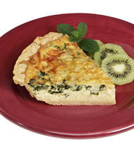 COUNTRY QUICHE WITH SPINACH AND SWISS CHEESE COUNTRY QUICHE WITH SPINACH AND SWISS CHEESE