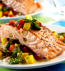 PAN SEARED SALMON IN PEACH MANGO SAUCE PAN SEARED SALMON IN PEACH MANGO SAUCE