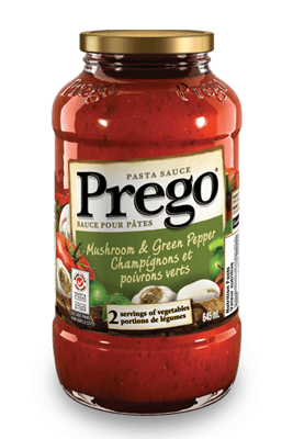 Sauce pour pâtes Prego, Champignons et poivrons