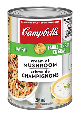 Soupe condensée Crème de champignons à faible teneur en gras, de CAMPBELL'S®
