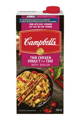 bouillon de poulet thaï avec 30 % moins de sodium de CAMPBELL’S®