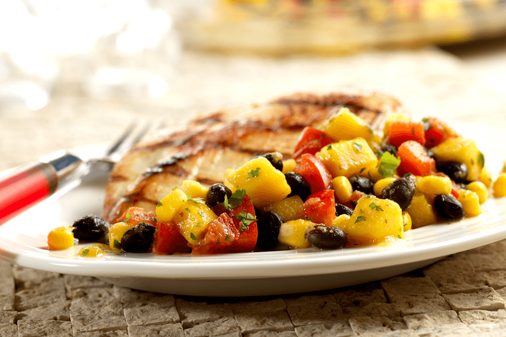 Mango, Corn & Black Bean Verde Salad