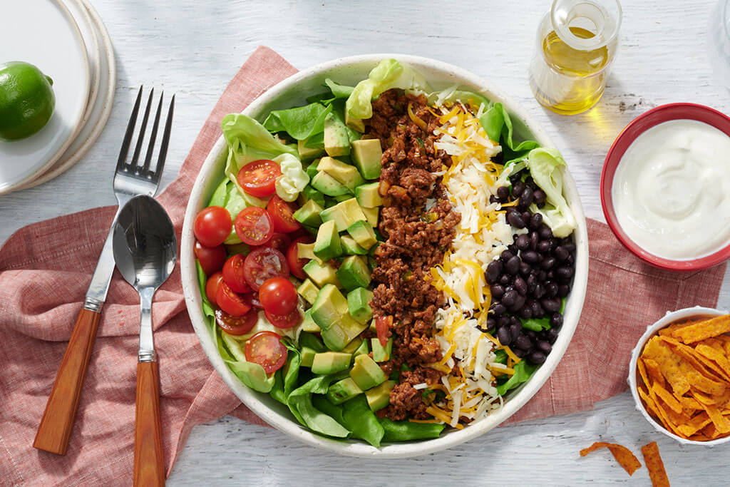 Layered Taco Salad Recipe Cook With Campbells Canada