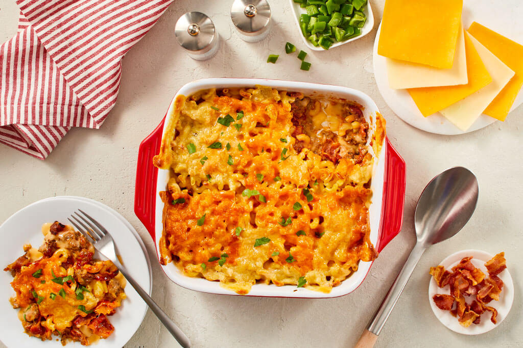 Cheesy Burger Macaroni Casserole Recipe | Cook With Campbells Canada