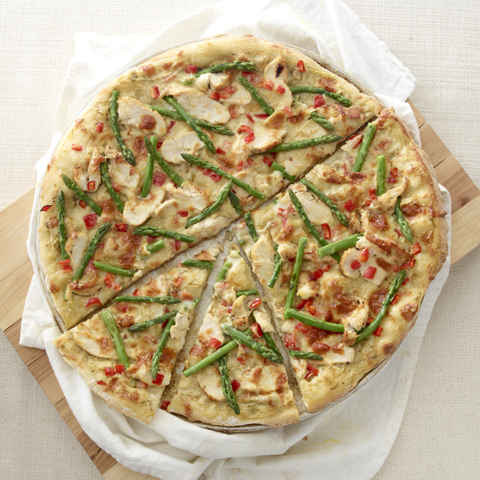 Chicken and Asparagus Pizza