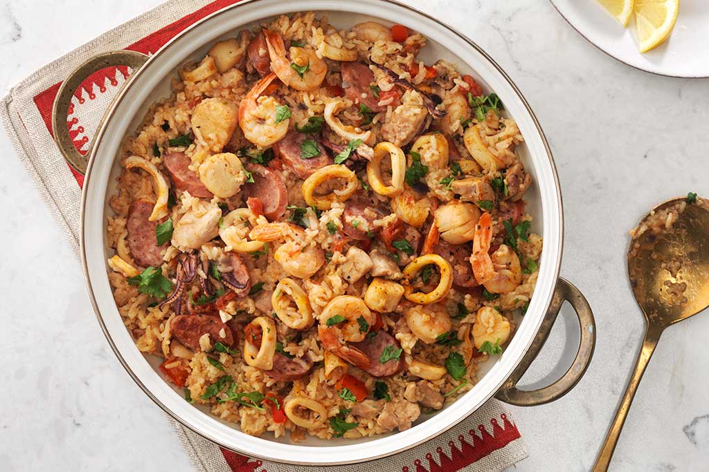 Paella aux fruits de mer