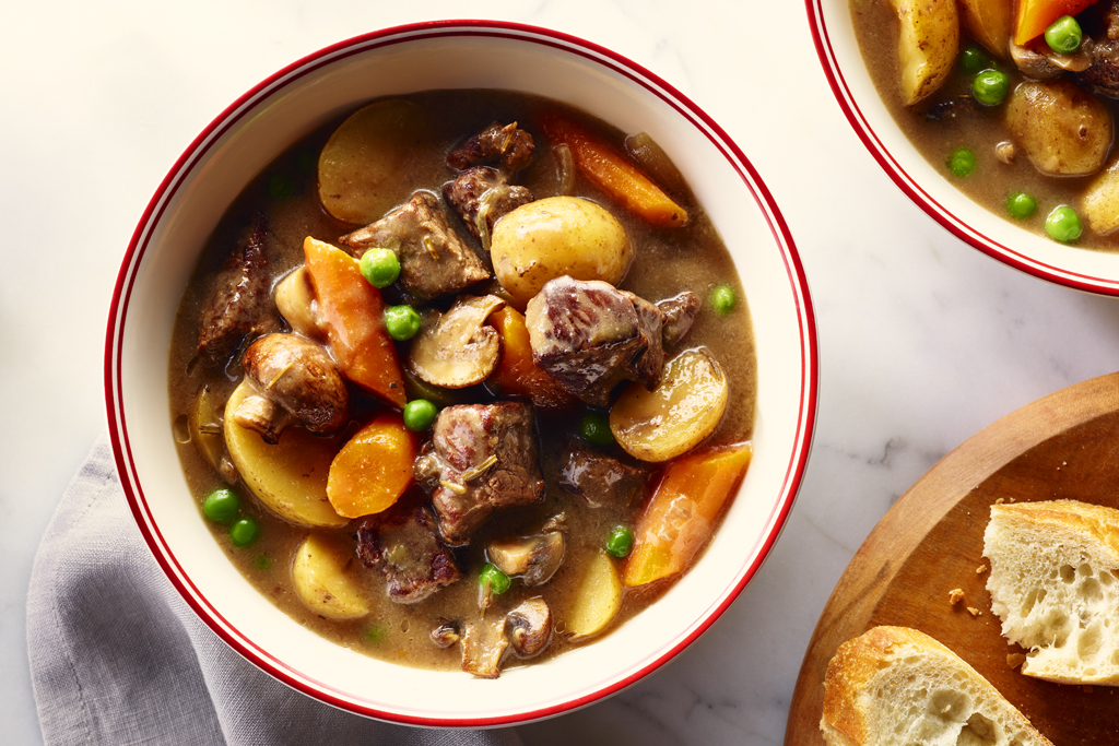 Slow cooker beef and mushroom stew recipe cook with campbells canada