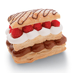 Chocolate Mousse Napoleons with Raspberries & Cream