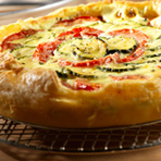 Zucchini, Tomato & Mozzarella Tart