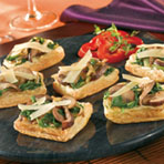 Wild Mushroom & Baby Arugula Bruschetta