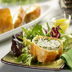 Herbed Chèvre en Croûte with Salad Mesclun