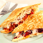 Puff Pastry Chicken & Caponata Sandwiches