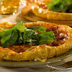 Stuffed-Crust Sopressata Pizza with Lemony Arugula Salad