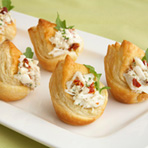 Fancy Crab-Filled Crown Tartlets