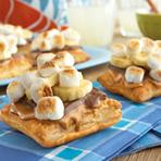 Chocolate, Peanut Butter & Banana S’more Puffs