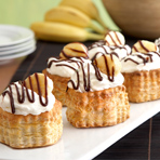 Black Bottom Banana Cream Puffs