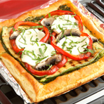 Grilled Veggie Puff Pizza