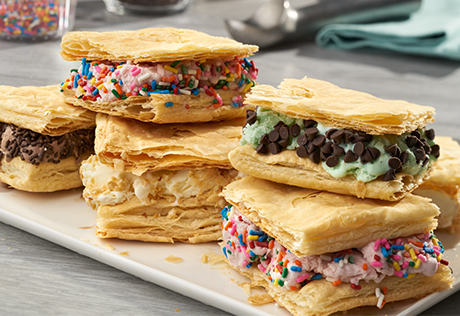 Puff Pastry Ice Cream Sandwiches