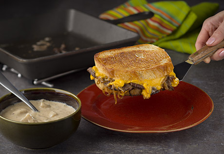 Cheesesteak Grilled Cheese