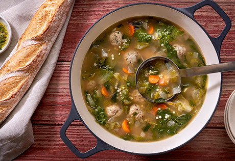 Italian Wedding Soup With Escarole Recipe Campbell S Kitchen