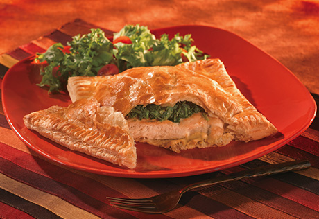 Chicken Florentine Wrapped in Pastry