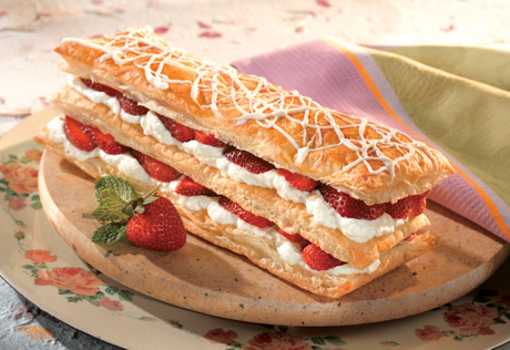 Strawberry White Chocolate Napoleons