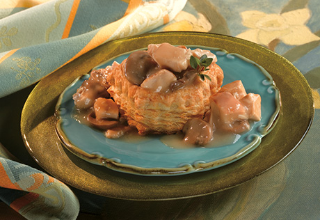 Turkey & Mushrooms in Pastry Shells