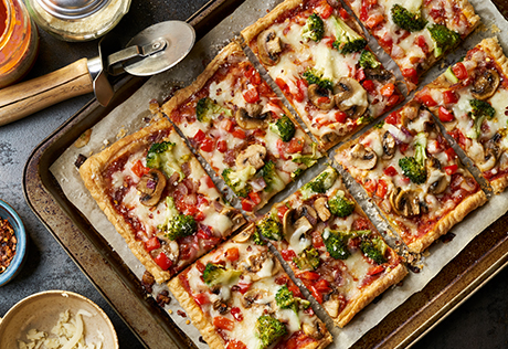 Puff Pastry Vegetable Pizza