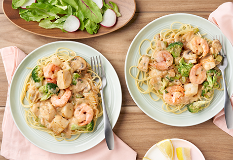 Creamy Seafood Medley with Pasta