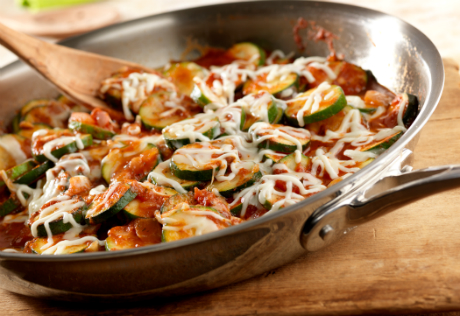 Mozzarella Zucchini Skillet