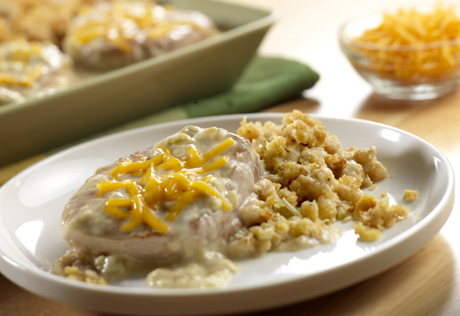 Pork Chops & Stuffing Bake