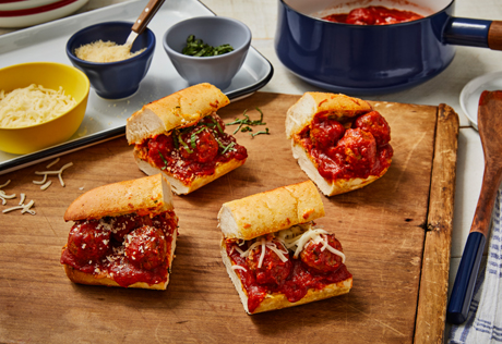 Mozzarella Meatball Sandwiches