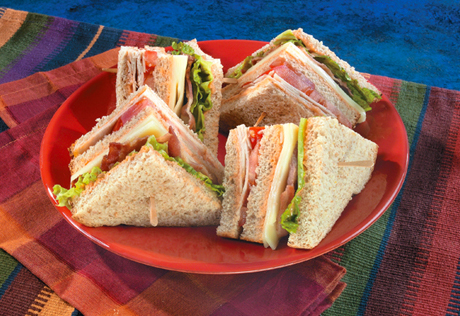 Turkey Club Sandwiches with the Works