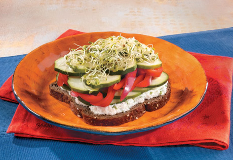 Open-Faced Veggie-Sprout Sandwiches