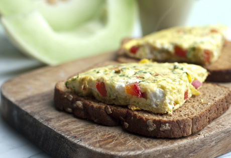 Open-Faced Garden Frittata Sandwiches