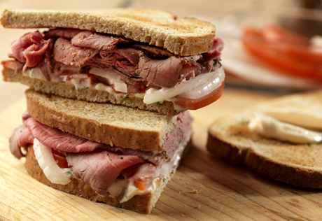 Sweet Onion and Roast Beef Sandwich