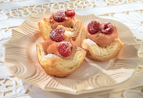 Chocolate Raspberry Pastry Tartlets