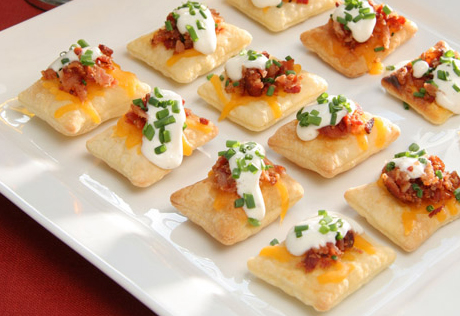 Bacon and Cheddar Puff Pastry Crisps