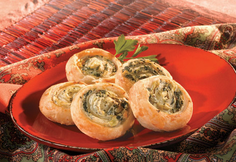 Artichoke and Spinach Swirls