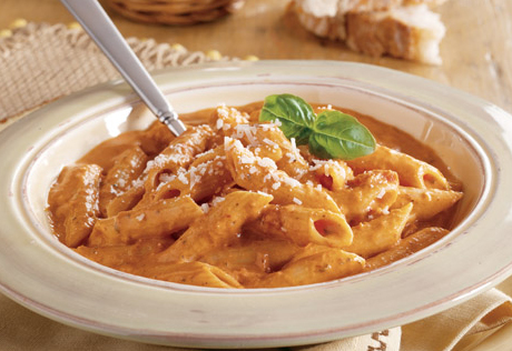 Penne with Creamy Vodka Sauce