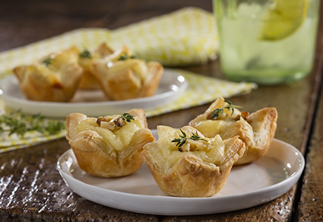 Brie and Walnut Tartlets