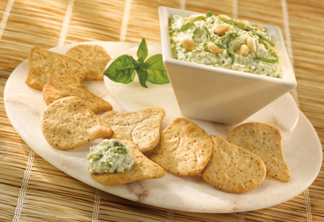 Pesto Cottage Cheese Dip