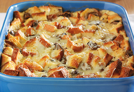 Savory Mushroom Bread Pudding