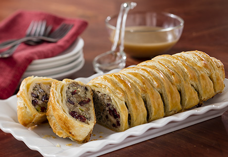 Sausage, Cranberries & Stuffing Pastry