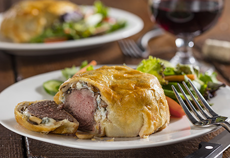 Mini Beef Wellingtons with Mushrooms & Gorgonzola