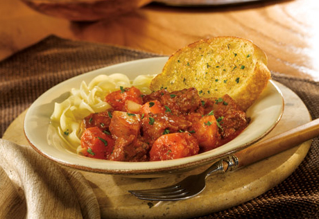 Roasted Garlic Beef Stew with Texas Toast