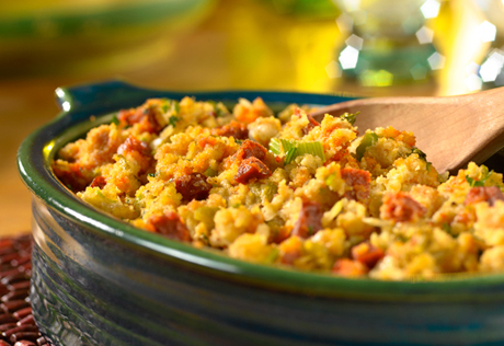 Cornbread Stuffing with Chorizo & Chiles