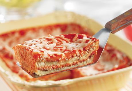 Easy Layered Tomato Pesto Casserole