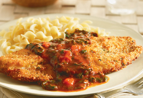 Crusted Tilapia Florentine
