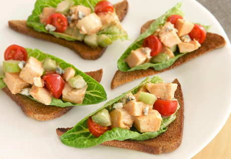 Buffalo Chicken Salad Triangles